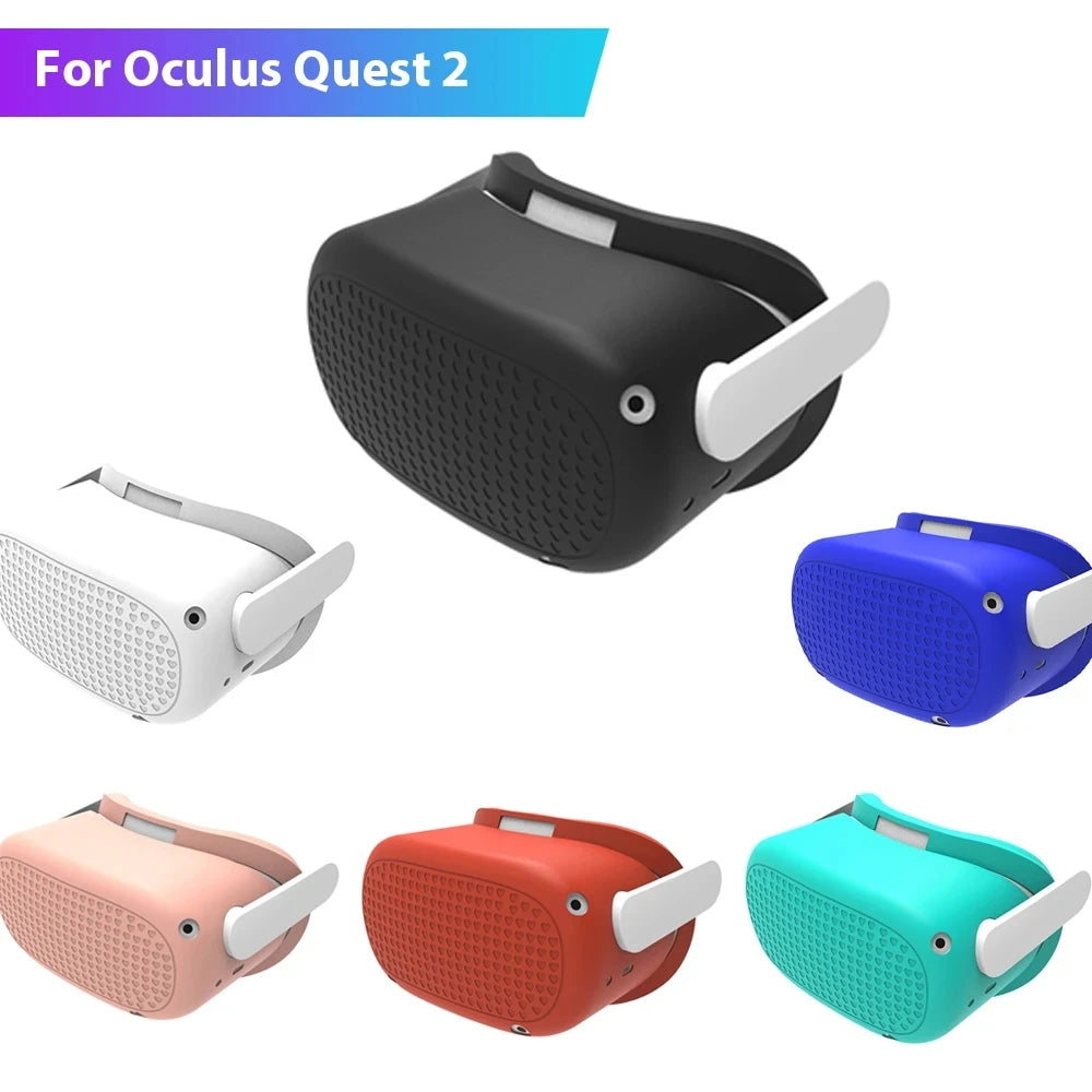 Case For Oculus Quest 2 VR Headset Head Cover smart glasses Anti-Scratches For Oculus Quest 2 Accessories Silicone Protective