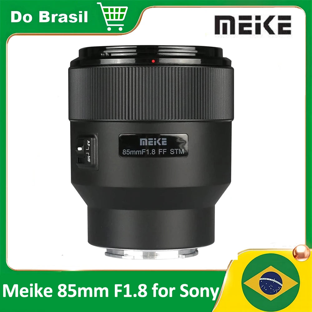 【Do Brasil】Meike 85mm F1.8 for Sony E mount Auto Focus Medium Telephoto STM Stepping Motor Full Frame Portrait Lens