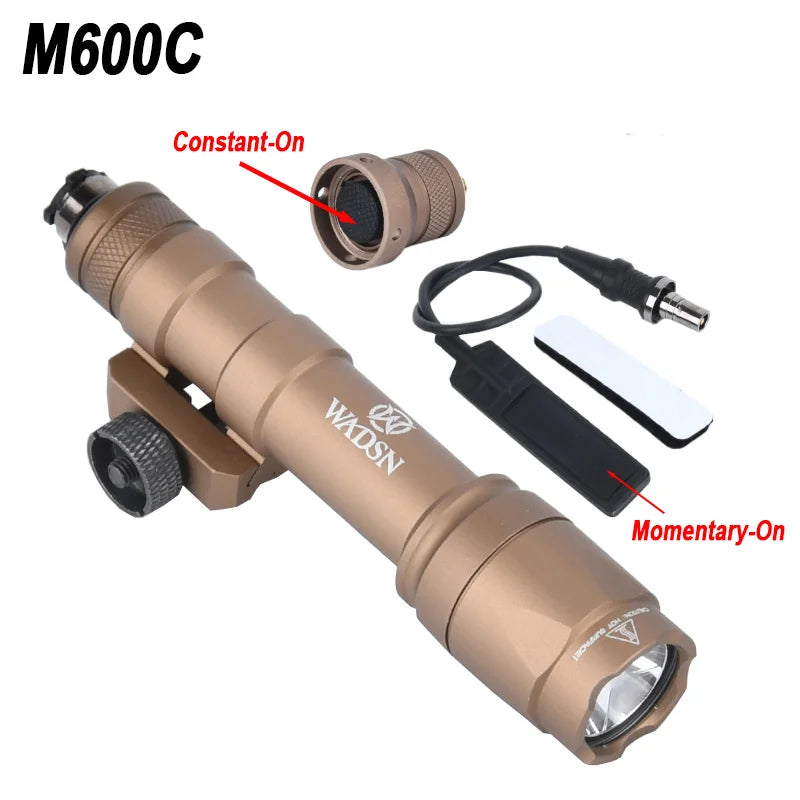 WADSN Tactical Airsoft Flashlight Surefir M600 M600C M300 M300A Light For AR15 Rifle Scout LED Hunting Weapon Gun Outdooring