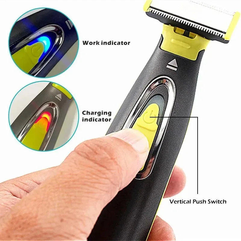 YS00123- MLG USB Rechargeable Waterproof Washable Rechargeable Electric Shaver Beard Razor Body Trimmer Men Shaving Machine Hair