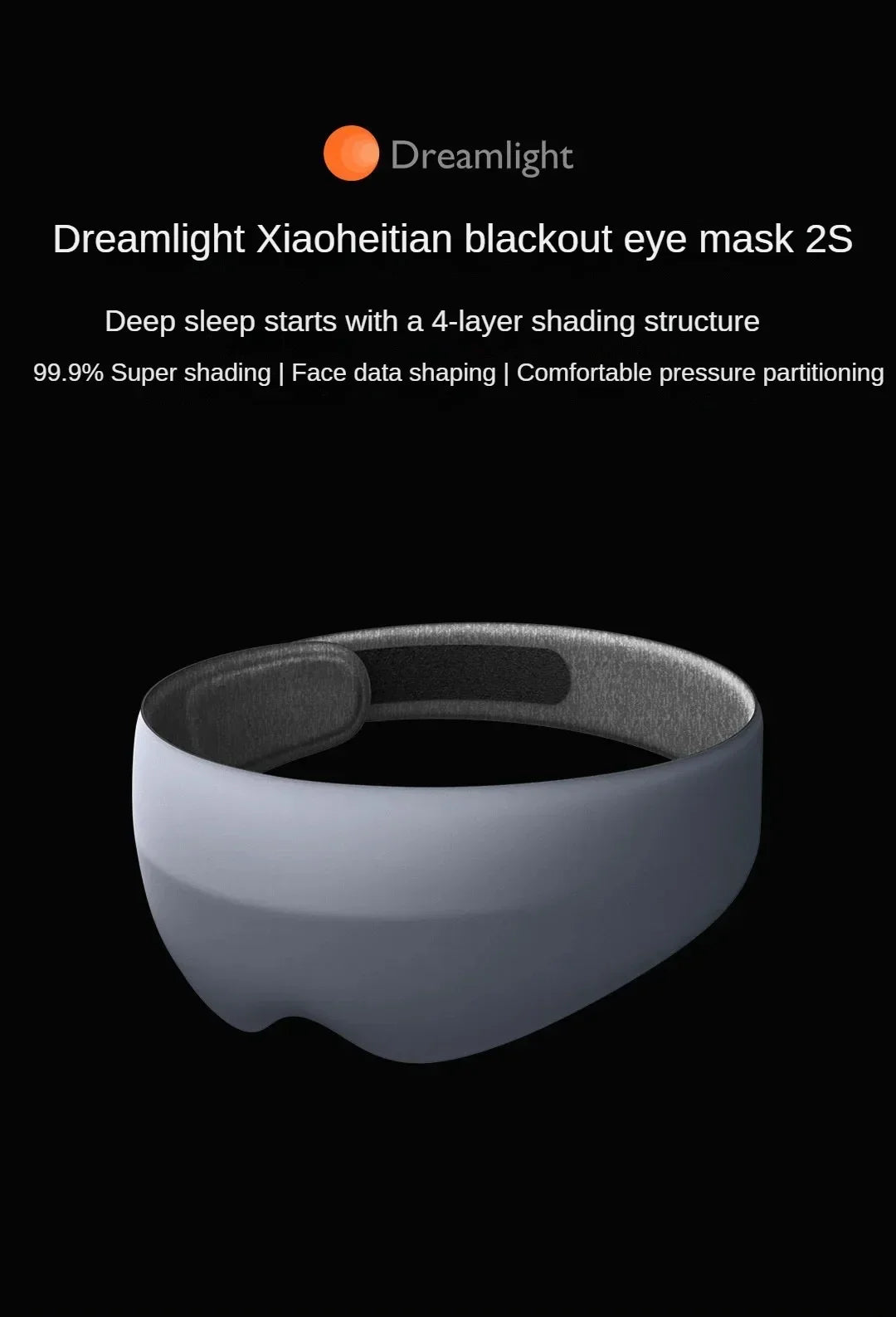 Xiaomi Dreamlight 2S Generation Full Shading Relaxing Eye Mask Sleeping Mask Block Out Light For Sleeping Aid Eye Mask Portable