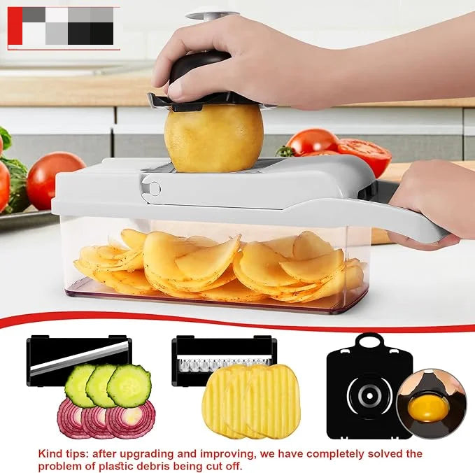 Vegetable Slicer, Multifunctional Vegetable Chopping Machine Home Kitchen Outdoor Picnic Salad Chopping Tool