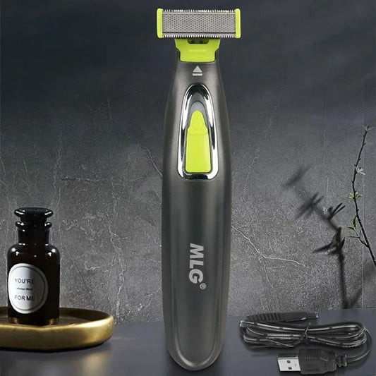 YS00123- MLG USB Rechargeable Waterproof Washable Rechargeable Electric Shaver Beard Razor Body Trimmer Men Shaving Machine Hair