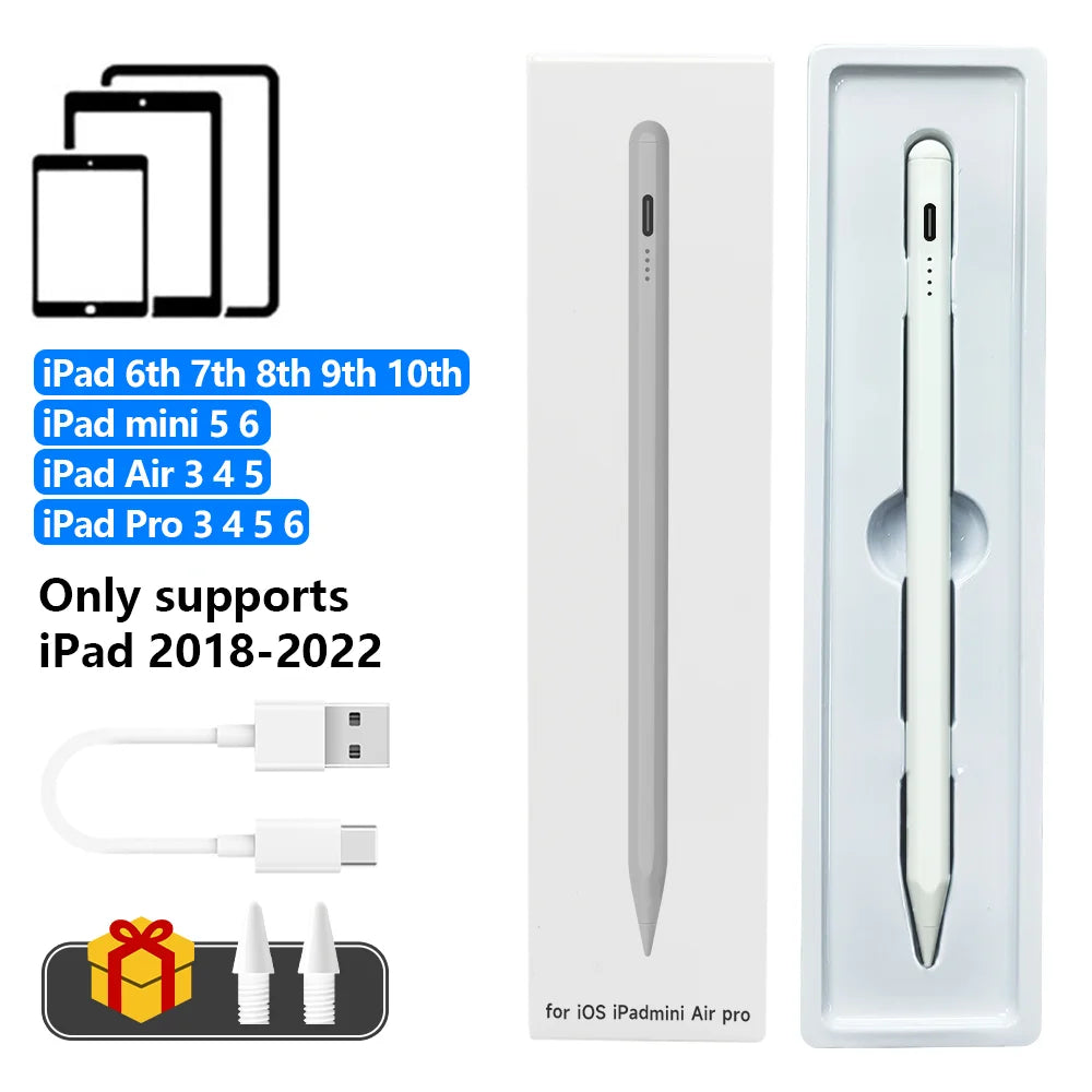 "Palm Rejection Stylus for iPad | Apple Pencil Alternative for Pro, Air, Mini | Compatible with 1st & 2nd Generation iPads | Perfect for Note-Taking & Drawing"