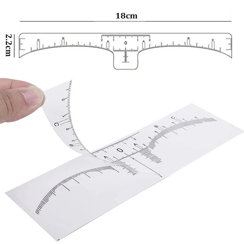 10/20/30pcs Disposable Tattoo Eyebrow Ruler Sticker with Brow Shape Eyebrow Ruler for Permanent Makeup Tools