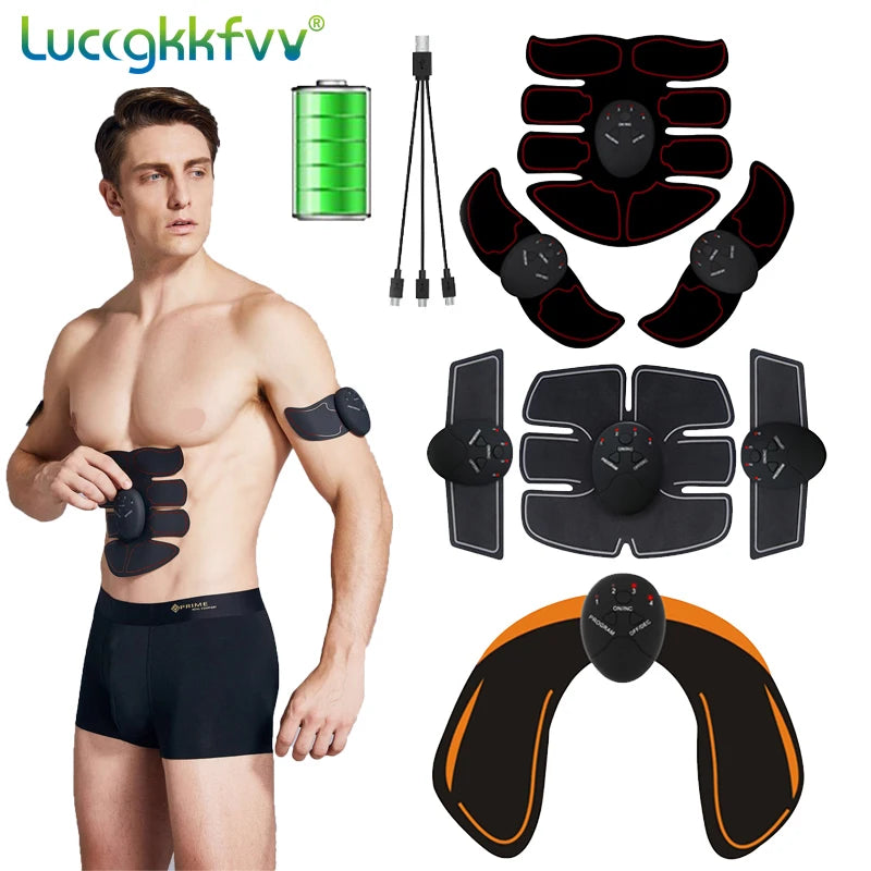 Electric Muscle Stimulator EMS Wireless Buttocks Hip Trainer Abdominal ABS Stimulator Fitness Body Slimming Massager