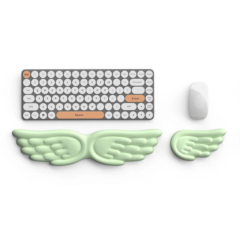 Mechanical Keyboard, Mouse, Wrist Rest, Computer Keyboard, Laptop, Angel Wing, Memory Foam, Mouse Pad Wrist Support