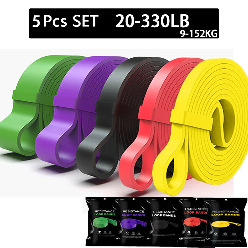 20~230lbs Heavy-Duty Resistance Band Agility Training Workout Gym Equipment Yoga Pilates Accessories Rubber Band Home Gym