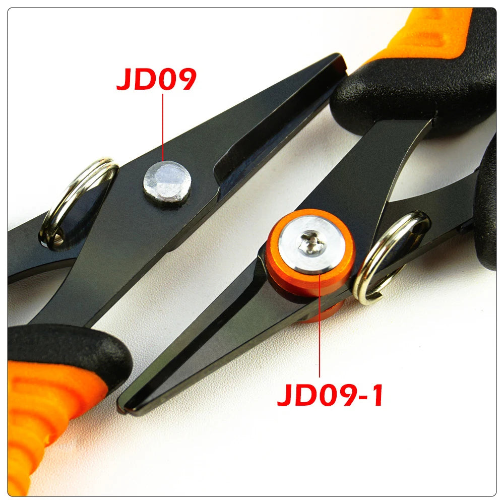 Hirisi Braid Line Scissors Stainless Steel Titanium Coating Antirust Anti-Slip Handle Sharp Wire Cutter Carp Fishing Tools