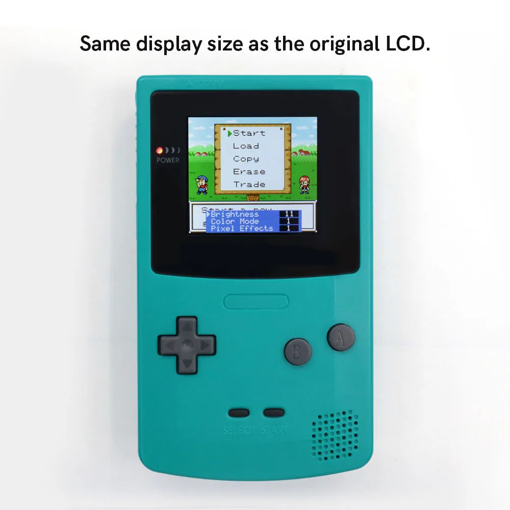 2023 Newest Real Drop In 2.45" GBC Retro Pixel HD IPS Backlight LCD Kit For Gameboy Color GBC No Need Welding and Trim Shell