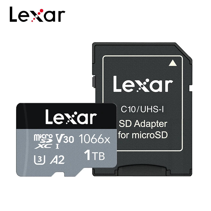 Original Lexar 1066x Memory Card 512GB 256GB 128GB 64GB SDXC Class 10 Up to 160MB/s Micro SD Card A2 U3 V30 TF Card for Phone