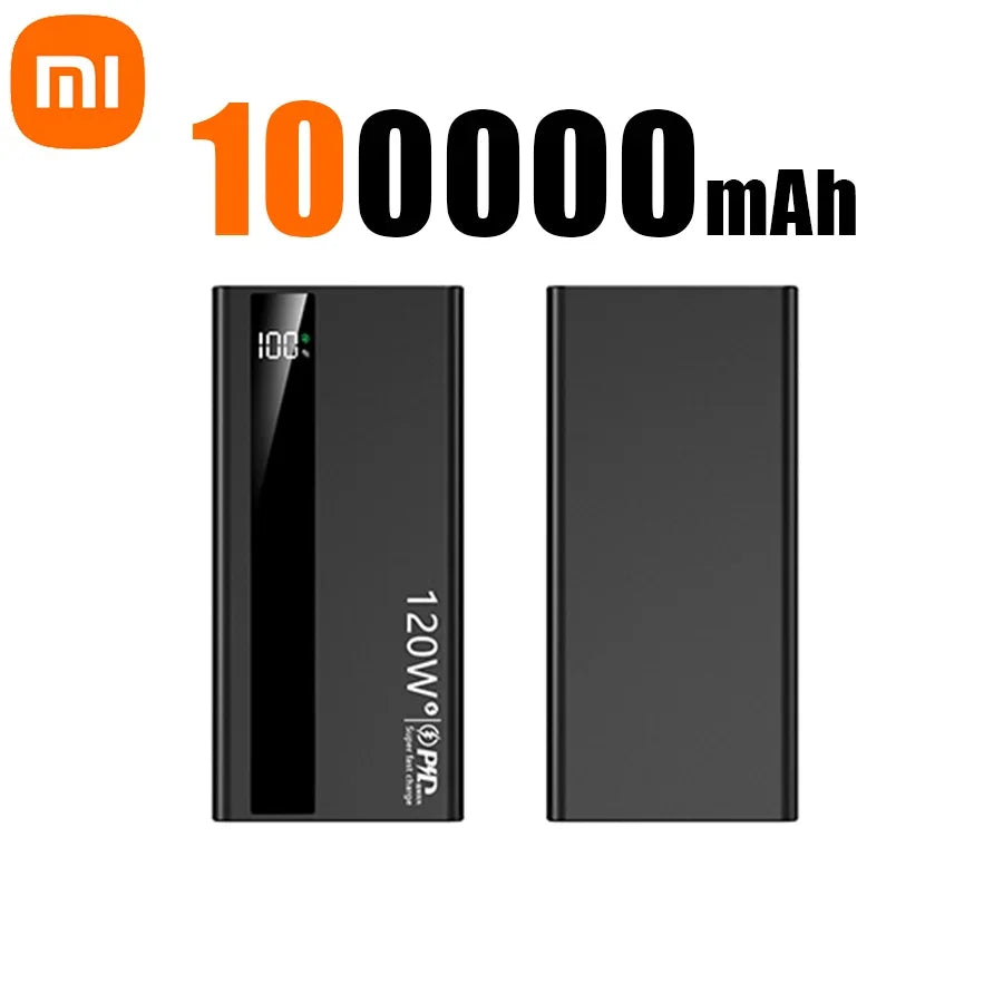 Xiaomi 120w Super Fast Charging Battery 200000mah Power Bank High Capacity Digital Display Power Bank For Iphone Samsung Gift