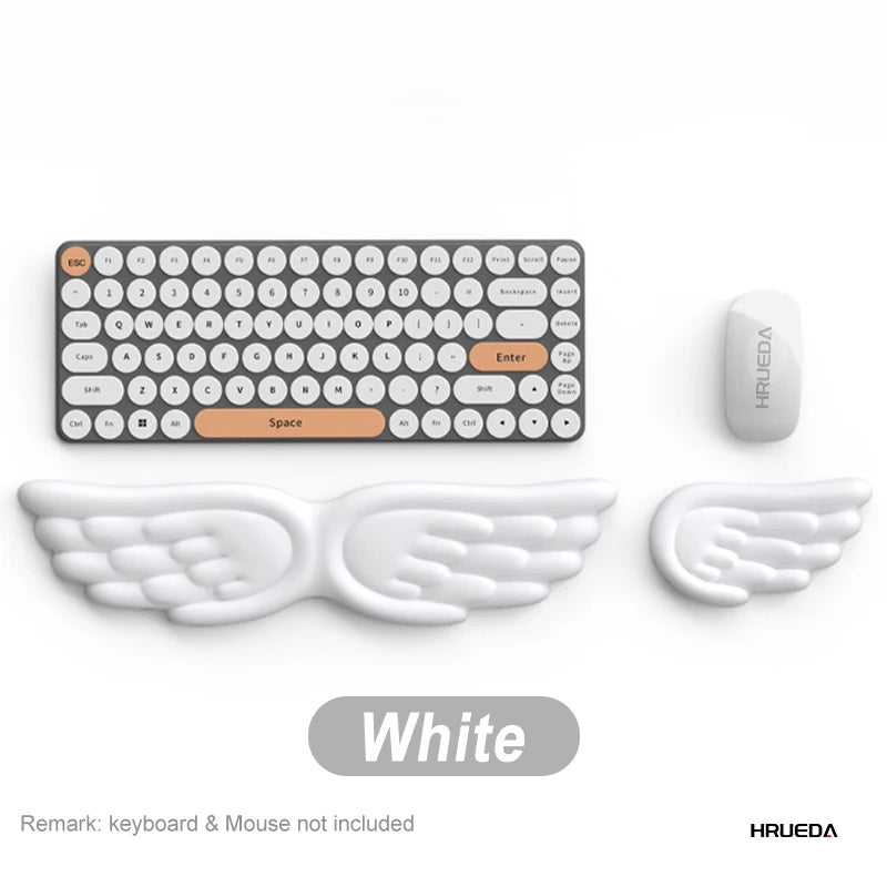 Mechanical Keyboard, Mouse, Wrist Rest, Computer Keyboard, Laptop, Angel Wing, Memory Foam, Mouse Pad Wrist Support