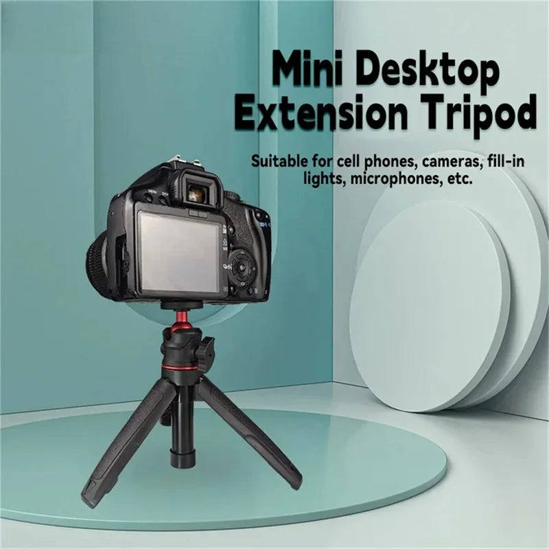 Mini Stretchable Desktop Tripod Handheld Photography Bracket Stand Flexible Ballhead 1/4 Inch Screw Mount SelfieStick for Camera