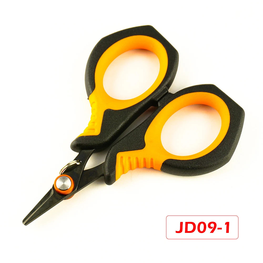 Hirisi Braid Line Scissors Stainless Steel Titanium Coating Antirust Anti-Slip Handle Sharp Wire Cutter Carp Fishing Tools