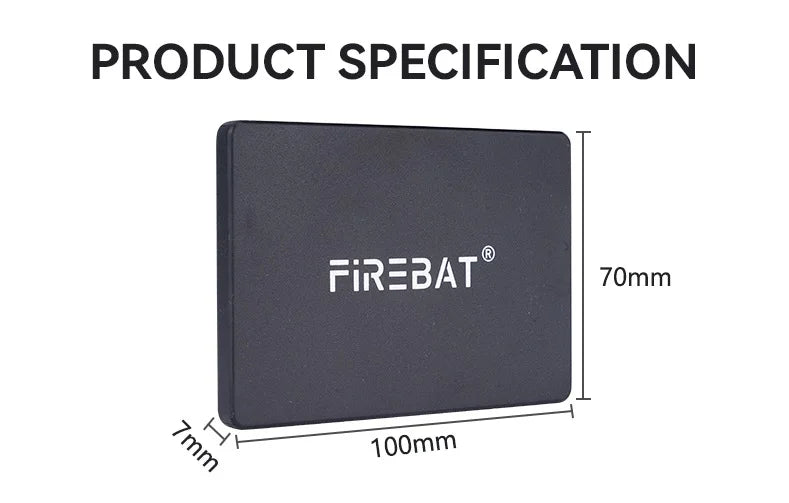 FIREBAT SSD SATA3 256GB 512GB 1T 2.5 Inch Laptop Notebook Desktop Original Hard Drive Solid State Disk