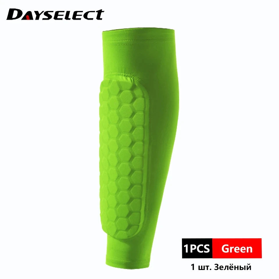 1Pcs Women Men Football Shin Guards Soccer Honeycomb Anti-collision Compression Legwarmers Gym Leg Calf Sleeves Sports Legging