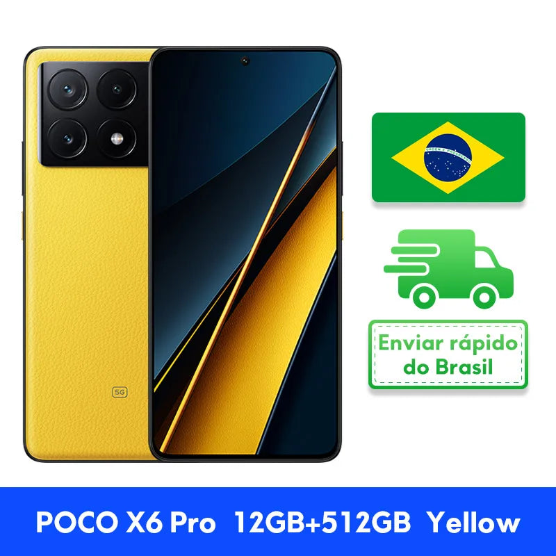 POCO X6 Pro 5G Global Version NFC 256GB/512GB Dimensity 8300-Ultra 67W 64MP Camera with OIS 6.67" Display 120Hz