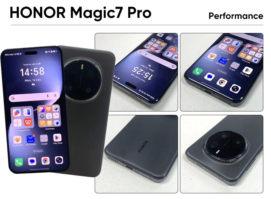 2025 NEW HONOR Magic7 Pro 5G Smartphone Snapdragon 8 Elite 6.8''120Hz LTPO Display 100W Charge Global Version HONOR Magic 7 Pro