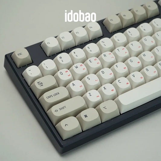 idobao Korean Keycap Set MA Retro Keycaps PBT English Japanese Key Cap for Mechanical Keyboard MX Switches DIY Custom Keyboards