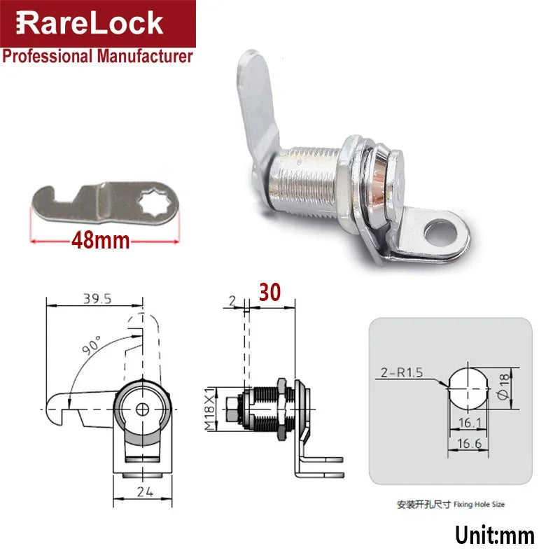 "Cabinet Cam Lock with Padlock | Secure School Lockers, Mailboxes, Storage Boxes & Wardrobes | Rarelock MS579"