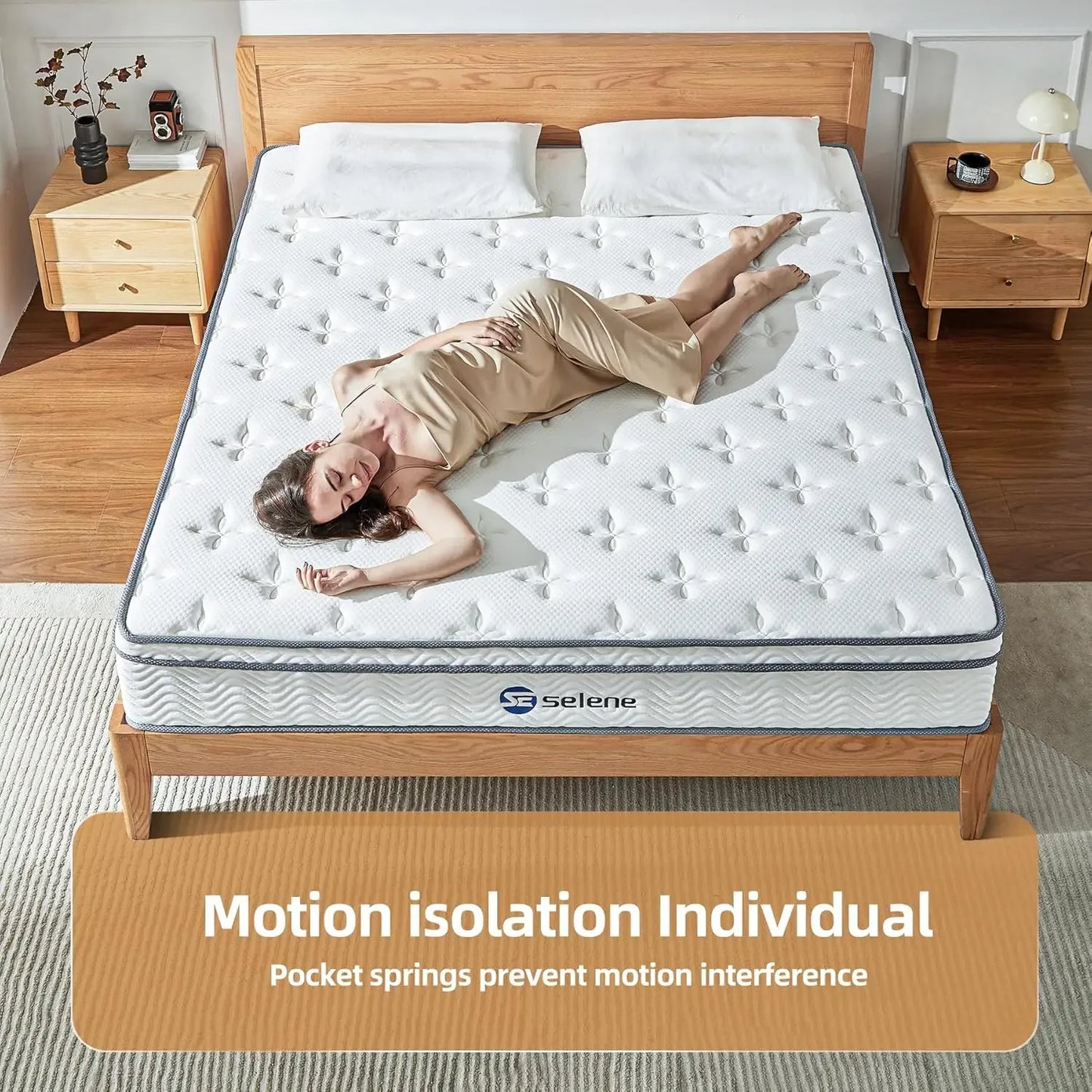 Size Mattress, 10 Inch Mattress Full with Pocket Spring and Memory Foam for Pressure Relief, Motion Isolation, Edge Support, Med