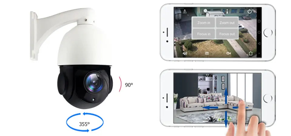 RU.Sony415 4K 8MP 3G 4G SIM Card Wireless Security IP Cam Wifi PTZ Dome 30X Auto Zoom 5MP POE Two Way Audio Human Tracking