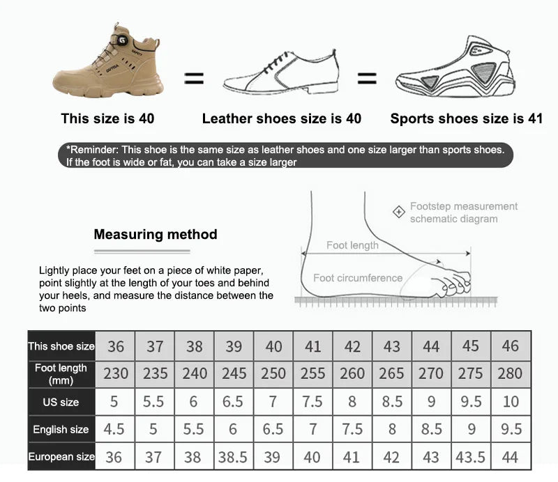 Men Rotating Button Labor Protection Shoes Anti-smash Anti Puncture Safety Shoes Work Boots Steel Toe Shoes Indestructible Shoes