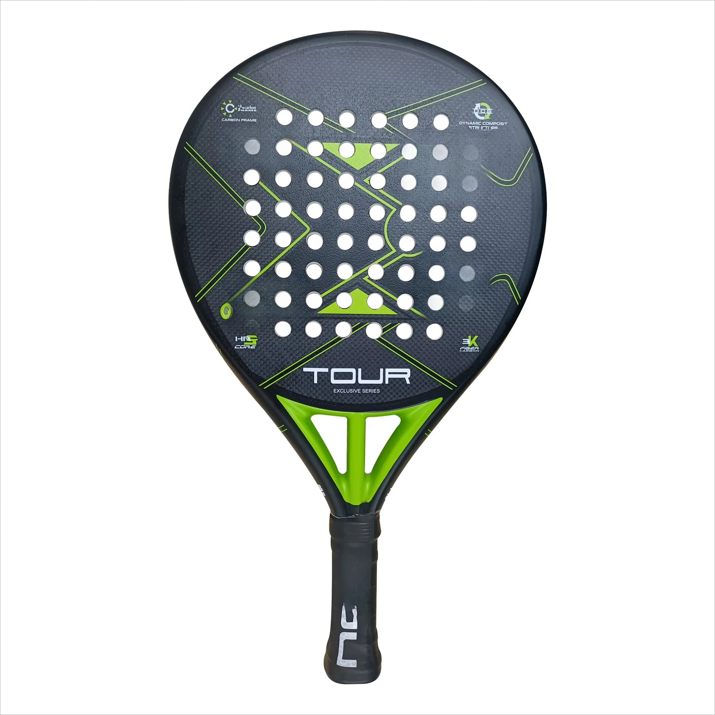 X-ONE-Carbon Fiber Paddle Raquete de tênis, núcleo redondo forma para iniciantes, raquete sem capa saco, 3K 12K 18K