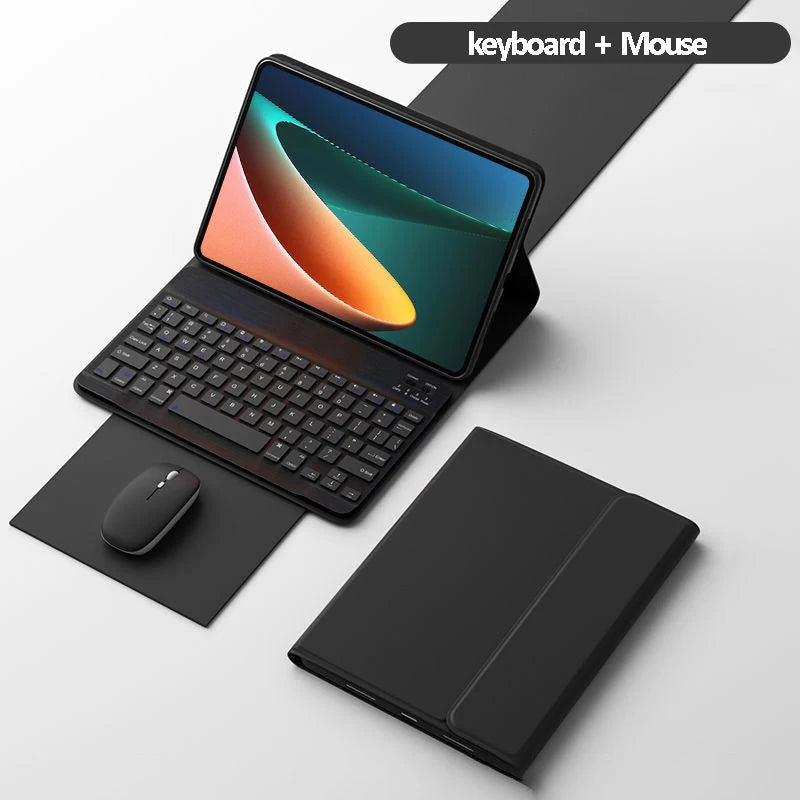 for Xiaomi Mi Pad 5 Case with Keyboard LED Backlit Wireless Mouse for Xiaomi Mipad 5 5 pro Magnetic Case Free Mouse Wireless