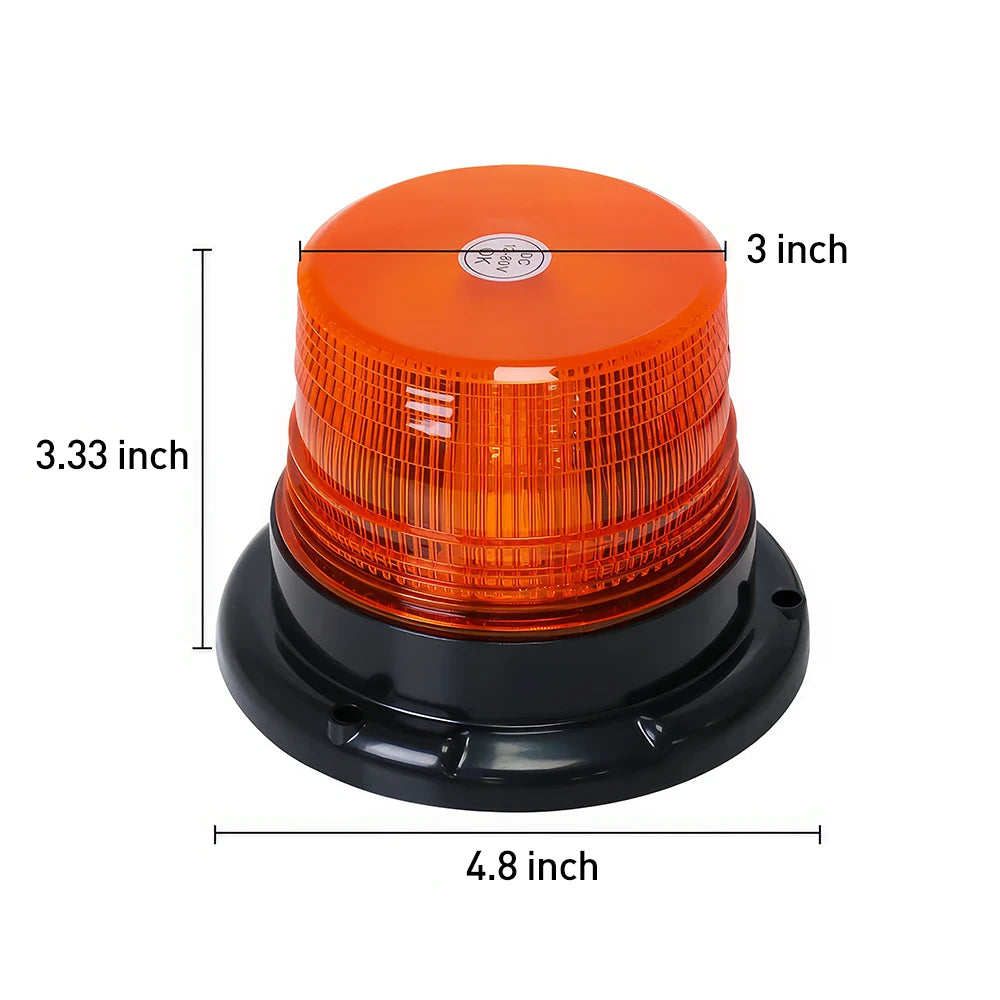 LED Rotating Beacon 12-24V Volt Magnet Warning Light Strobe Light Rotating Beacon