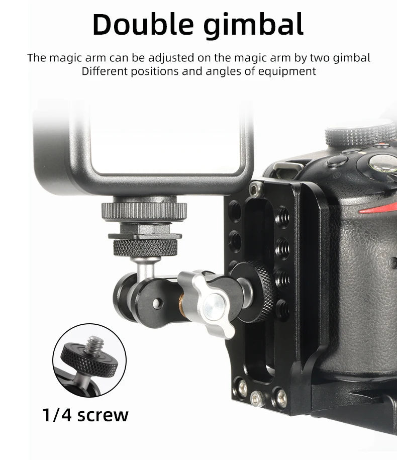 Aluminum Alloy Magic Arm Universal Adjustment 1/4 Interface Fill Light Bracket Live Photo  Strange Hand Photography Accessories