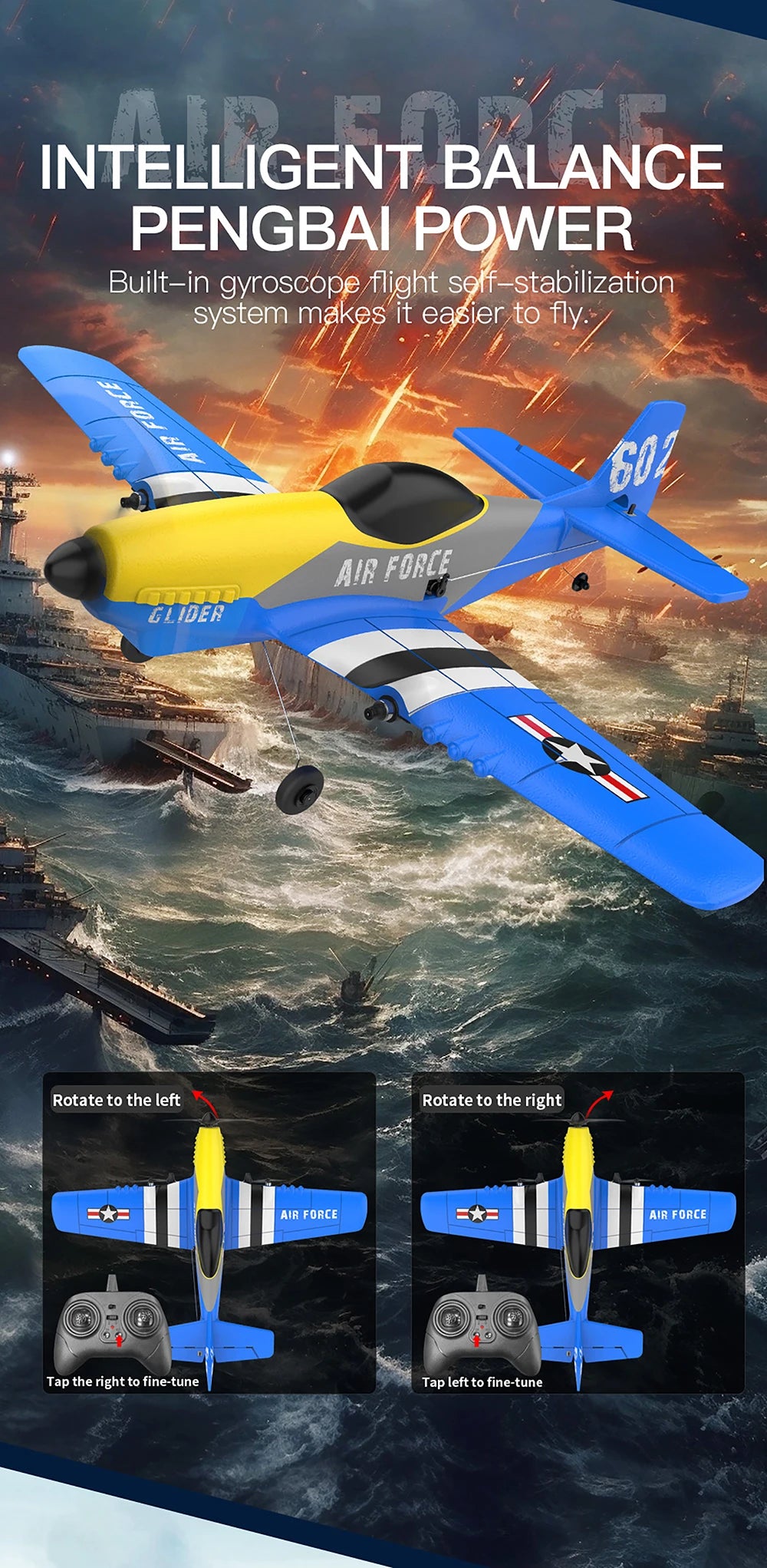 New RC Plane KF602 Professional 2.4G Radio Remote Control Airplane EPP Foam Aircraft Glider Flying Model Toys For Children Gifts