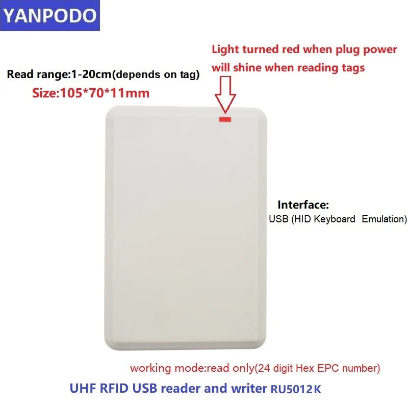 ISO18000 6C 6B 860Mhz~960Mhz UHF RFID Desktop Reader Writer for Card Copier Cloner EPC GEN2 with SDK Development