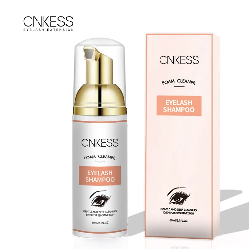 CNKESS 60ml eyelash hair beauty care makeup tools Eyelash extension shampoo bottle handmade synthetic manufacturers wholesale