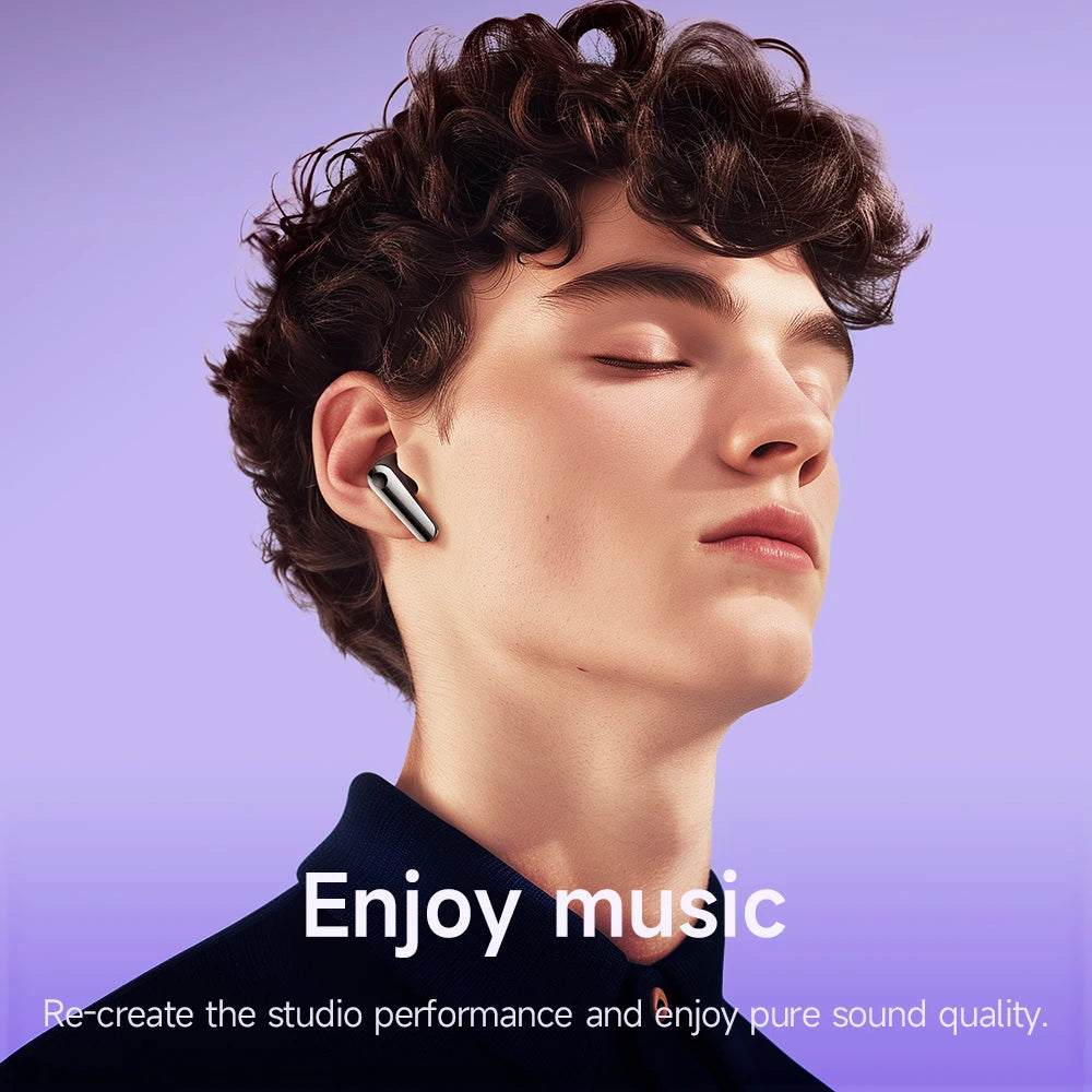 HOCO EQ11 Wireless Bluetooth 5.3 Music Earphone 13mm large Dynamic Coil HiFi Stereo Earbuds  Touch Control With Mic For iPhone