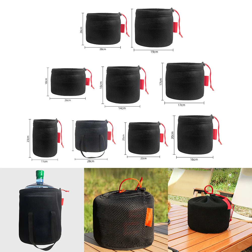 Bag Mesh Bag Mesh Pouch Pot Breathable Camping Lightweight Mesh Bag Storage Bag Various Sizes Anti-collision Bag