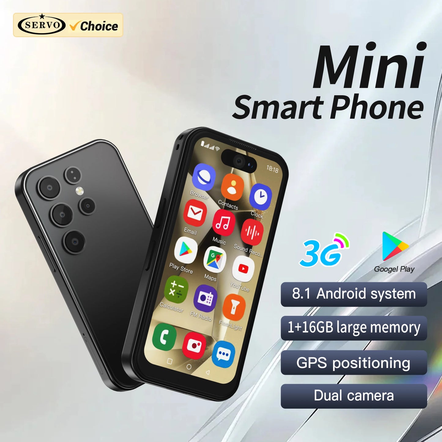 2025 NEW SERVO S24 Ultra 3G Mini Smartphone 2 SIM Standby Android System 1GB+16GB Memory WiFi 3.75" Cute Smart Phones Play Store