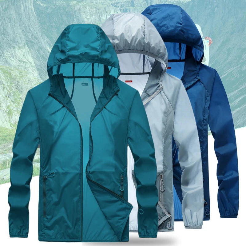 Sun Protection Clothing Men Women UV Protection Breathable Hooded Jacket Outdoor Riding Trekking Camping Hiking Fishing Jersey