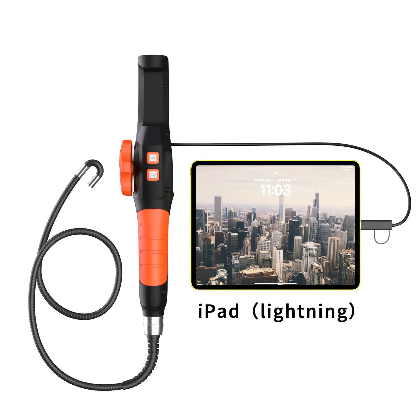 6mm For Android ISO  Two Way Articulating Steering Endoscope CMOS Borescope Inspection Otoscope Camera Digital Microscope