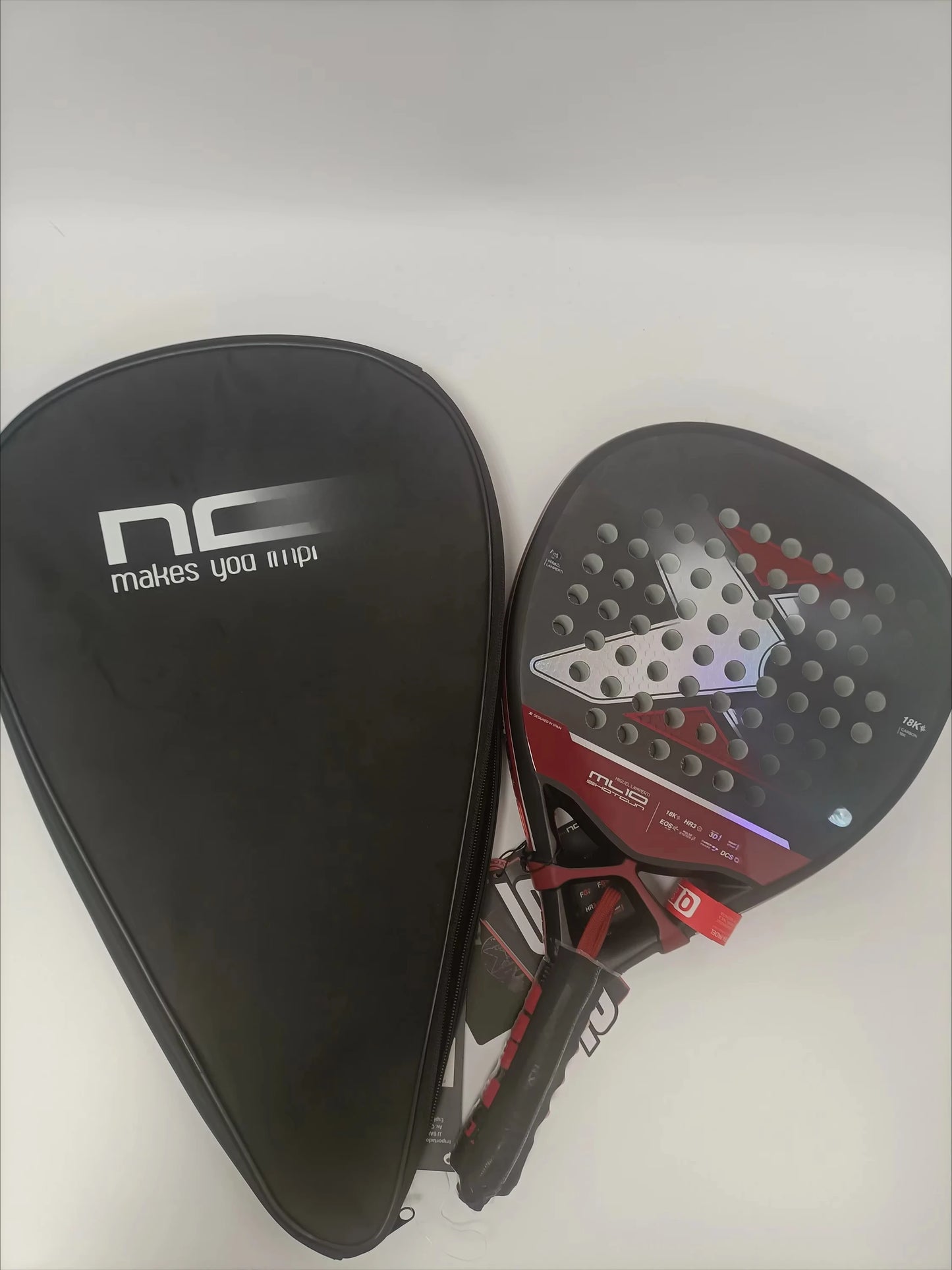 X-ONE-Carbon Fiber Paddle Raquete de tênis, núcleo redondo forma para iniciantes, raquete sem capa saco, 3K 12K 18K