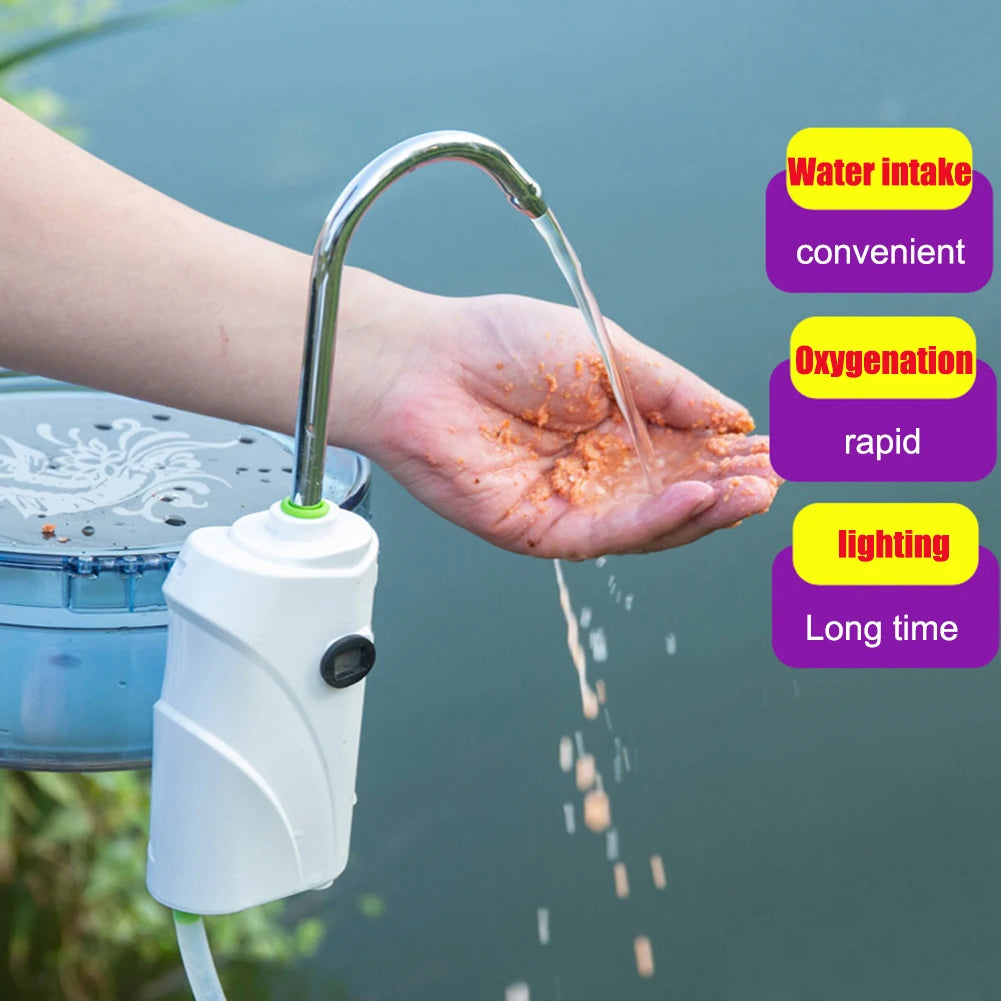 3 in 1 Oxygenation Air Pump Portable Intelligent Sensor Water Oxygen Pump 2600mAh Smart Induction LED Light For Outdoor Fishing