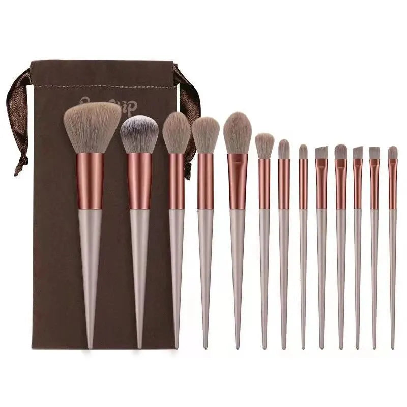 13PCS Makeup Brush Set Eyeshadow Foundation Blush Blending Beauty Brushes Soft & No Poking The Eyelids High Quality Makeup Tools