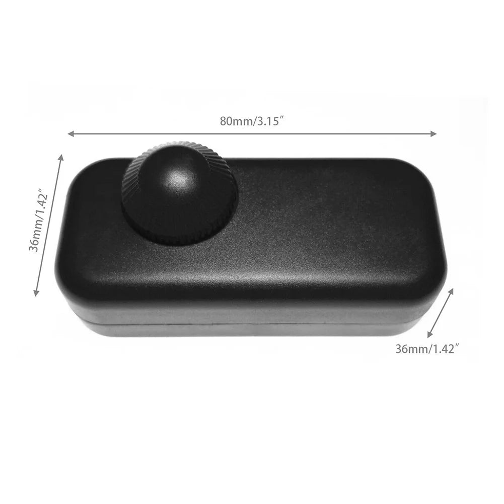 Inline LED Dimmer Switch with Builtin Rotary On/Off & Knob Control Compatible with Dimmable LEDs 2 Color Choices