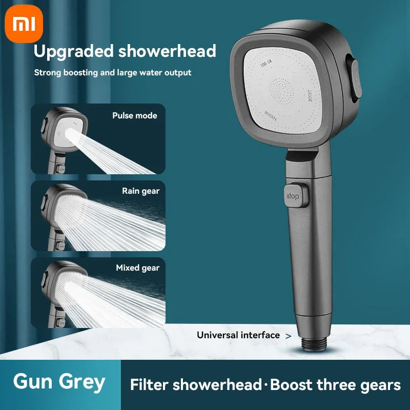 Xiaomi High Pressure Shower Head Water Saving 3-Modes Shower Heads Hanging Adjustable Water Massage Sprayer Bathroom 2025 New