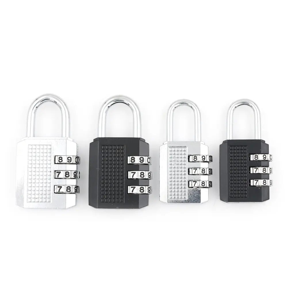 1PC 3 Digit Resettable Combination Padlock Coded Lock School Gym Locker Sheds Metal Code Password Lock Padlock