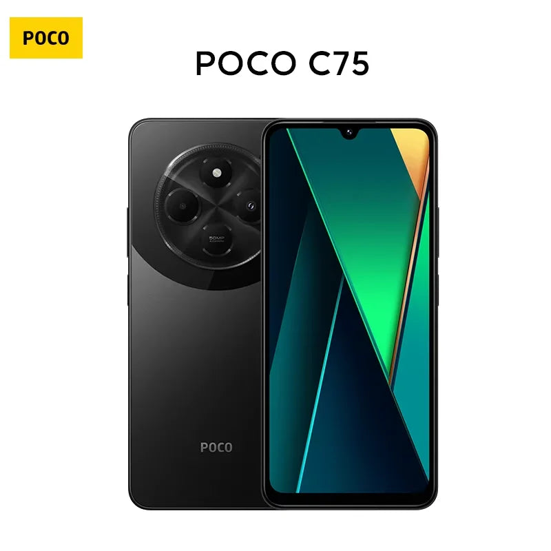 Global Version POCO C75 Smartphone Helio G81-Ultra Immersive 6.88" Display Massive 5160mAh Clear 50MP Dual Camera