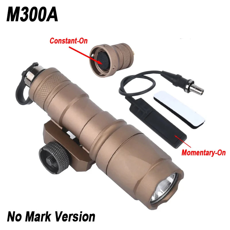 WADSN Tactical Airsoft Flashlight Surefir M600 M600C M300 M300A Light For AR15 Rifle Scout LED Hunting Weapon Gun Outdooring