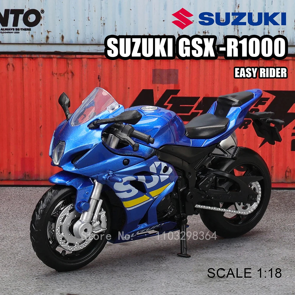 "MSZ 1:18 Die-Cast Motorcycle Model | Kawasaki Ninja H2R, Suzuki, Yamaha | Perfect Toy Gift & Static Display"