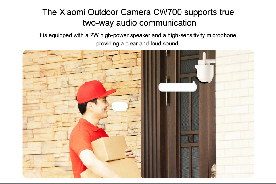 NEW Xiaomi Outdoor Camera CW700S 2.5K CCTV Full-Color Night Vision WiFi 4 Million Pixel IP66 Smart Home Sound And Light Warning